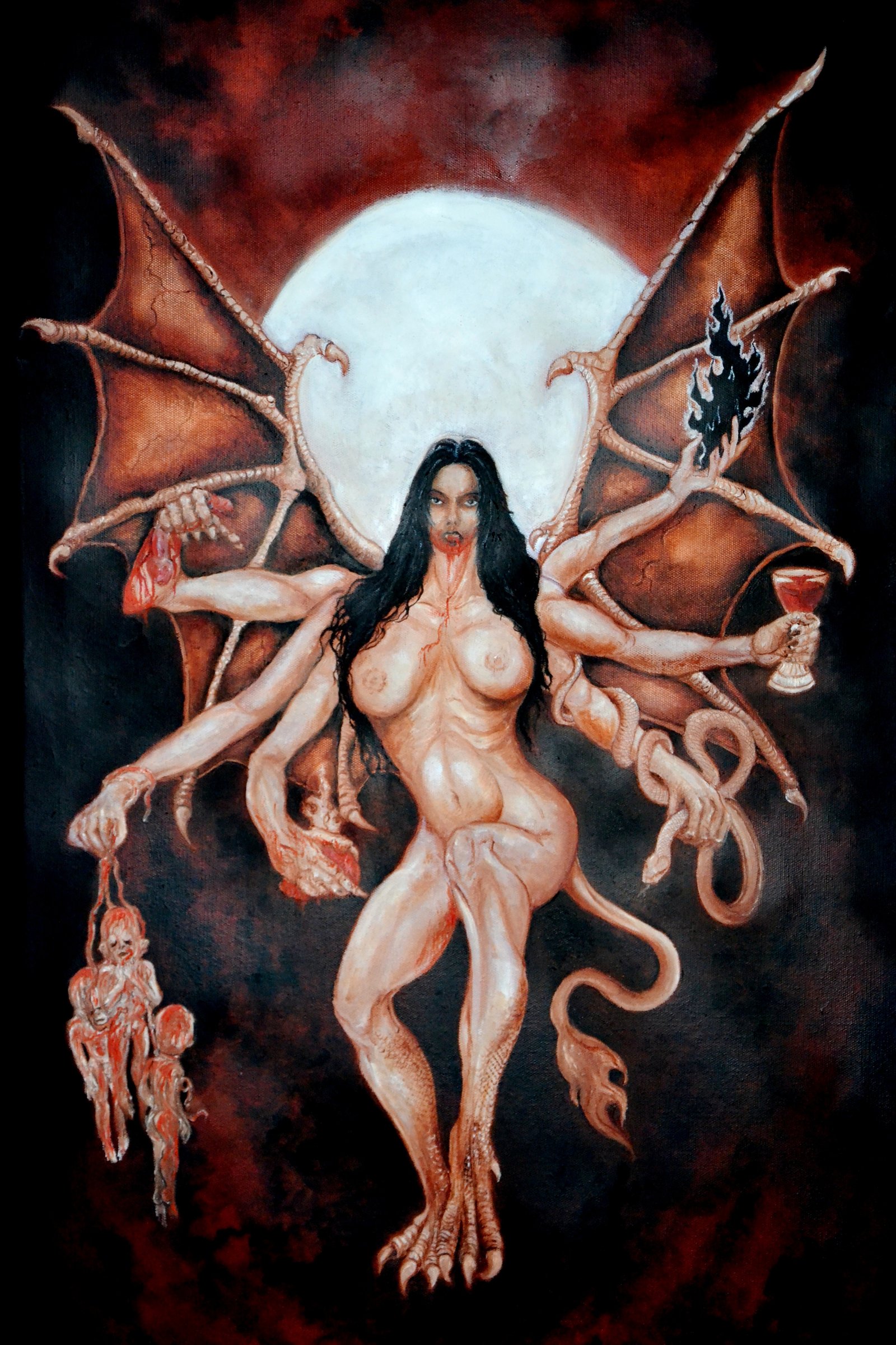 Enraged at Yahweh, Lilith became a female demon of the night who supposedly...